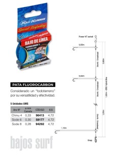 BAJO PATA FLUORCARBON - Imagen 1
