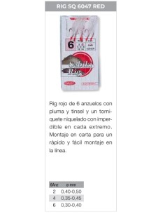 Imagen 1 - SABIKI SQ-6047 6 PLUMAS RED SABIKI SQ-6047 6 PLUMAS RED - Imagen 1