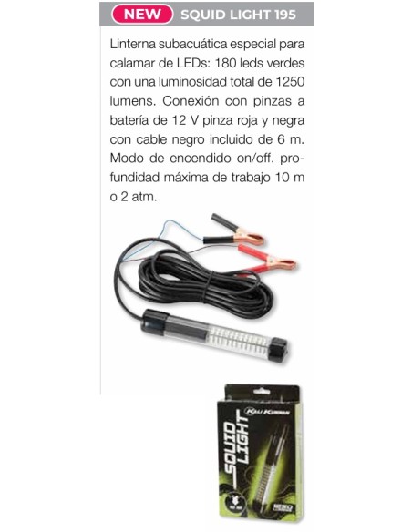 LUZ CALAMAR SQUID LIGHT 195 1250LMN