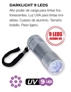 Imagen 1 - LINTERNA ULTRAVIOLETA UV DARKLIGHT 9 LEDS LINTERNA ULTRAVIOLETA UV DARKLIGHT 9 LEDS - Imagen 1