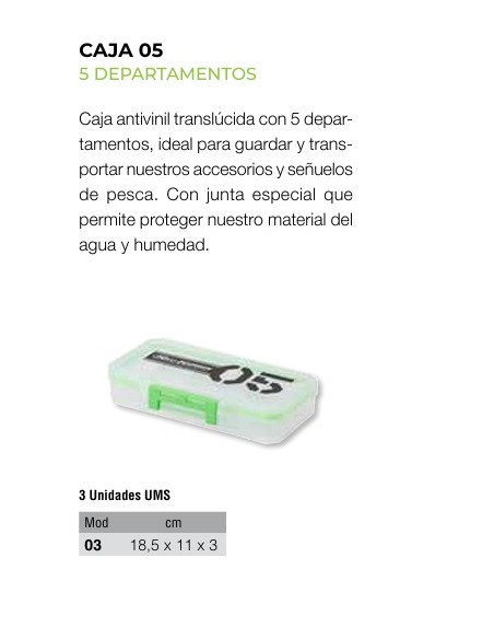 CAJA 05 DEPARTAMENTOS 18x11x3