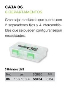 CAJA 06 DEPARTAMENTOS 15x10x4 - Imagen 1