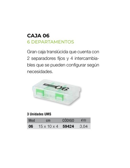 CAJA 06 DEPARTAMENTOS 15x10x4