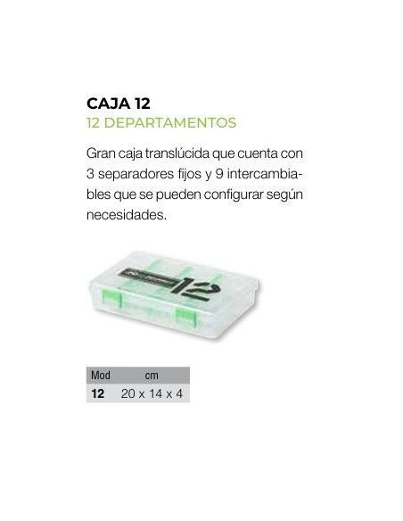 CAJA 12 DEPARTAMENTOS 20x14x4