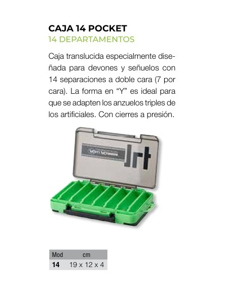 CAJA 14 POCKET 19x12x4