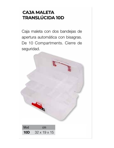 CAJA MALETA TRANSLUCIDA 10-D