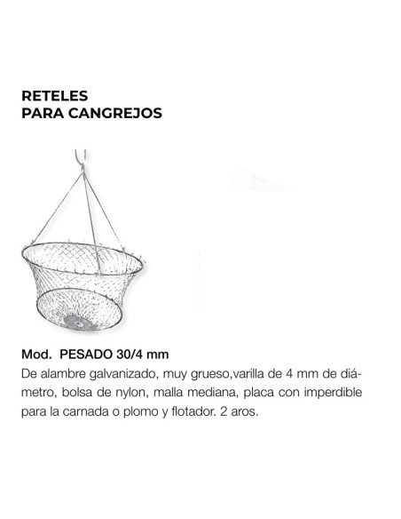RETEL CANGREJO PESADO 30/6