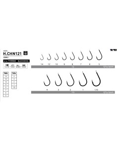 ANZUELO HAYABUSA H.CHN121 CHINU BLACK NI - Imagen 1