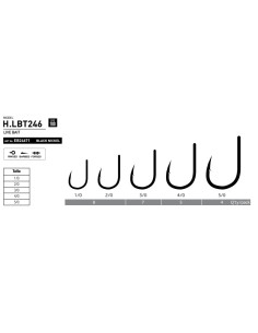 ANZUELO HAYABUSA HLBT246 BLACK NICKEL - Imagen 1