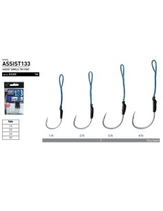 ANZUELO ASSIST 133 TIN SINGLE (With 2cm PE) - Imagen 1