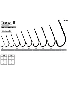 ANZUELO HAYABUSA H.OSN561 BLACK NICKEL - Imagen 1