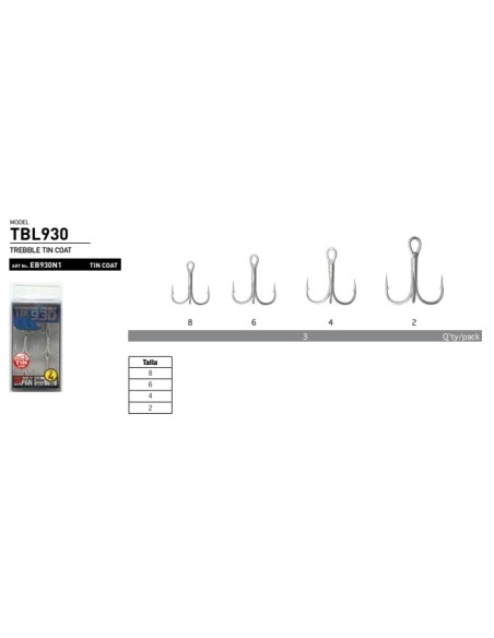 ANZUELO HAYABUSA TBL930 TIN COAT