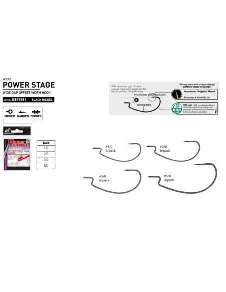 ANZUELO HAYABUSA POWERSTAGE ORIGINAL POI