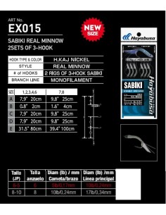 SABIKI REAL MINNOW 2SETS OF 3-HOOK - Imagen 1