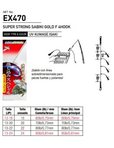 SUPER STRONG SABIKI GOLD F 4HOOK - Imagen 1