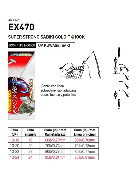 SUPER STRONG SABIKI GOLD F 4HOOK