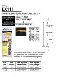SEÑUELO SABIKI HOLOGRAPHIC FISHSCALE EX1 - Imagen 1