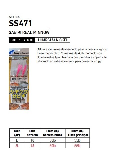 SEÑUELO JIGGING SABIKI SS471