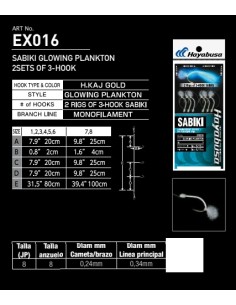 GLOWING PLANKTON 2SETS OF 3-HOOK - Imagen 1