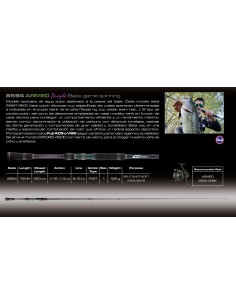 ARMED  PURPLE Bass game spinning 72MH (1/16 oz- 1/2oz) 6-12lb - Imagen 2