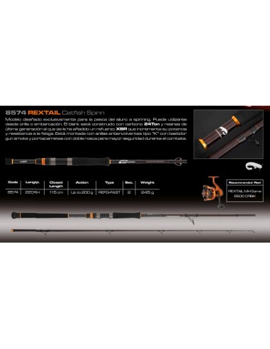 REXTAIL Catfish spinn (Up to 200g) - Imagen 2