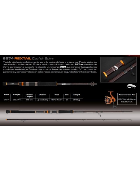 REXTAIL Catfish spinn (Up to 200g) - Imagen 2