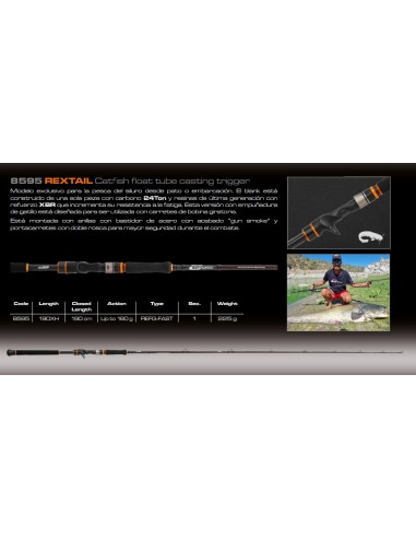 REXTAIL Catfish float tube casting trigger (Up to 180g) - Imagen 2