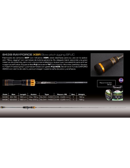 RAYFORCE XBR Slow pitch jigging SPJC 63-150 - Imagen 2